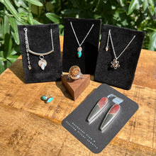 Load image into Gallery viewer, Turquoise & Labradorite Reversible Squiggle Pendant