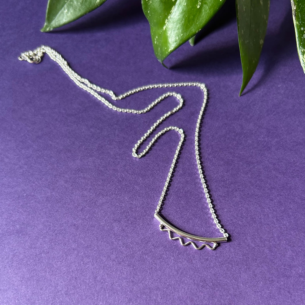 Silver zig-zag Pendant