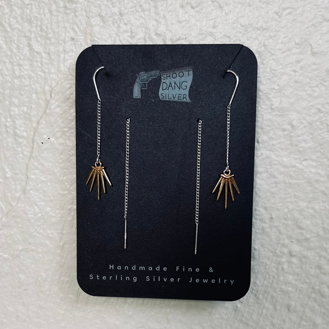 Sterling & Bronze Spike Earring Threaders