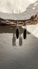 Load image into Gallery viewer, Onyx Chain Earrings
