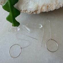 Load image into Gallery viewer, Silver Hoop Earring Threaders
