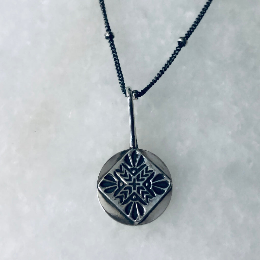 Sterling Stamped Pendant