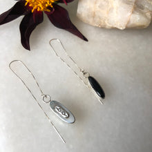 Load image into Gallery viewer, Black Onyx Reversible Earring Threaders
