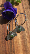 Load image into Gallery viewer, Turquoise Art Deco Hoops
