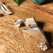 Load image into Gallery viewer, Triangle Inlay Post Earrings
